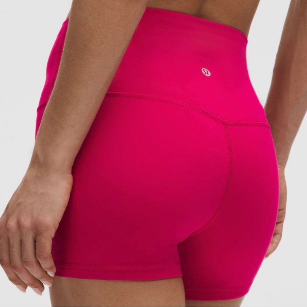 Woman’s Pink Lululemon Align Shorts 4” Size 4 - Picture 4 of 10